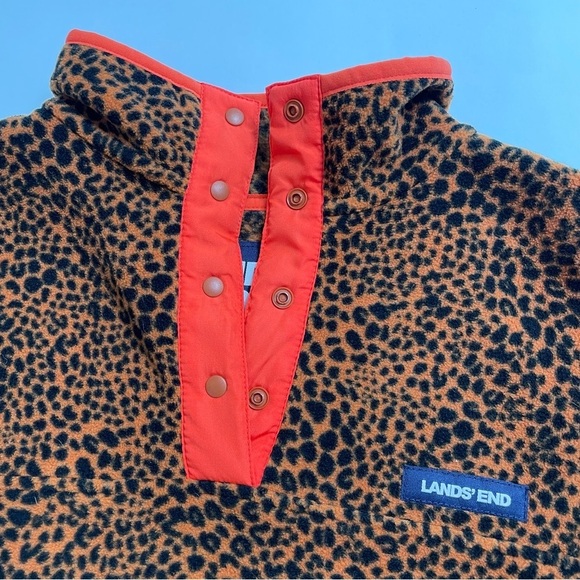 LAND’S END “heritage” snap neck fleece pullover - Picture 6 of 13